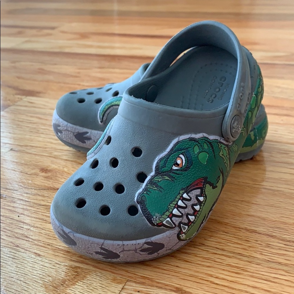 CROCS T-Rex dinosaur slip-on clog shoe toddler 7